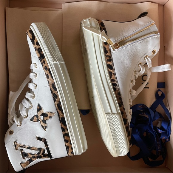 Authentic Louis Vuitton cheetah print high tops size 37 = 7 - Picture 5 of 10